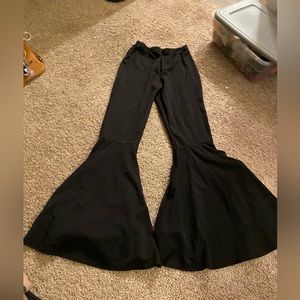 Black flare pants
